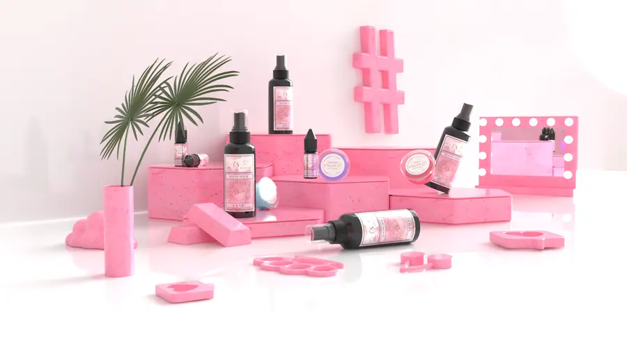 Pink 3D scene - Forever Scented
